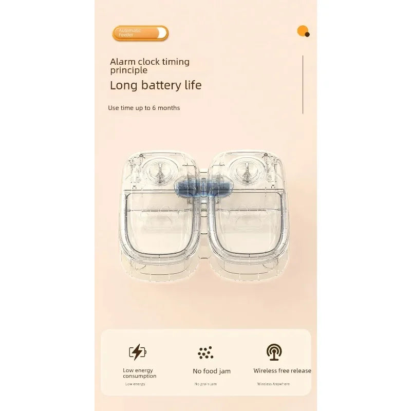 Pet Bowl Smart Timed Cat Feeder Quantitative Wet and Dry Food Single Meal Separation Home Use Automatic Feeding for Dogs & Cats