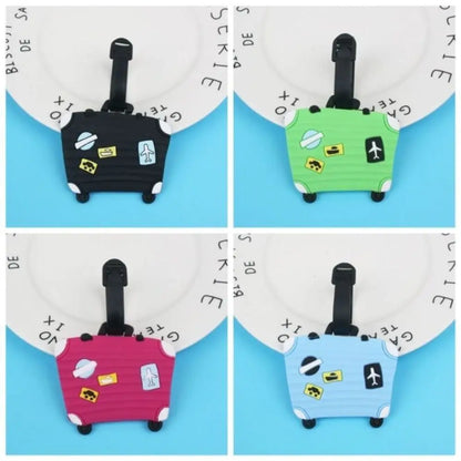 Cartoon Luggage Tag Baggage Handbag Label Creative Boarding Pass Hangtag Travel Accessories