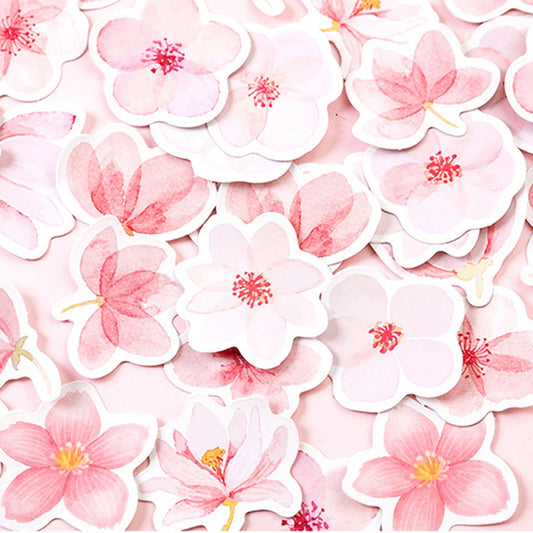 Cherry Blossoms Planner Flower Diary Deco Paper Small Kawaii Stickers Stationary Scrapbooking Journal
