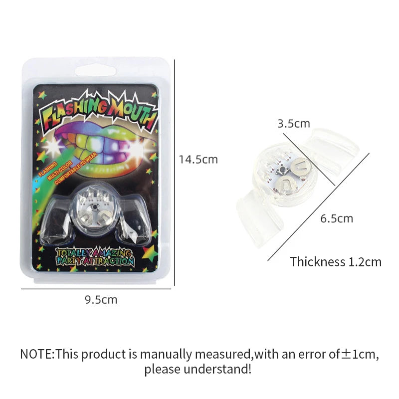 2/4pcsLED Light Up Mouth Braces Piece Glow Teeth  Glow LED Teeth Flashing For Halloween Party Rave Glow Party Supplies