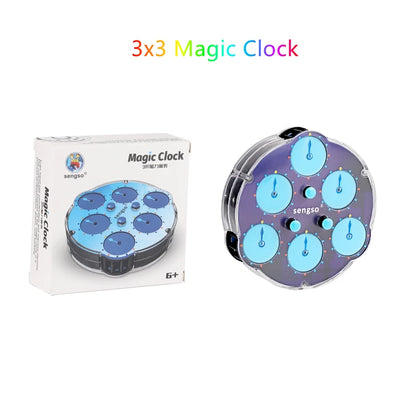 Sengso Magnetic Magic clock 3x3x3 Magic clock 4x4 magic clock 5x5 Magic Clock 3x3 magic cube clock Magnetic Speed cube clock toy