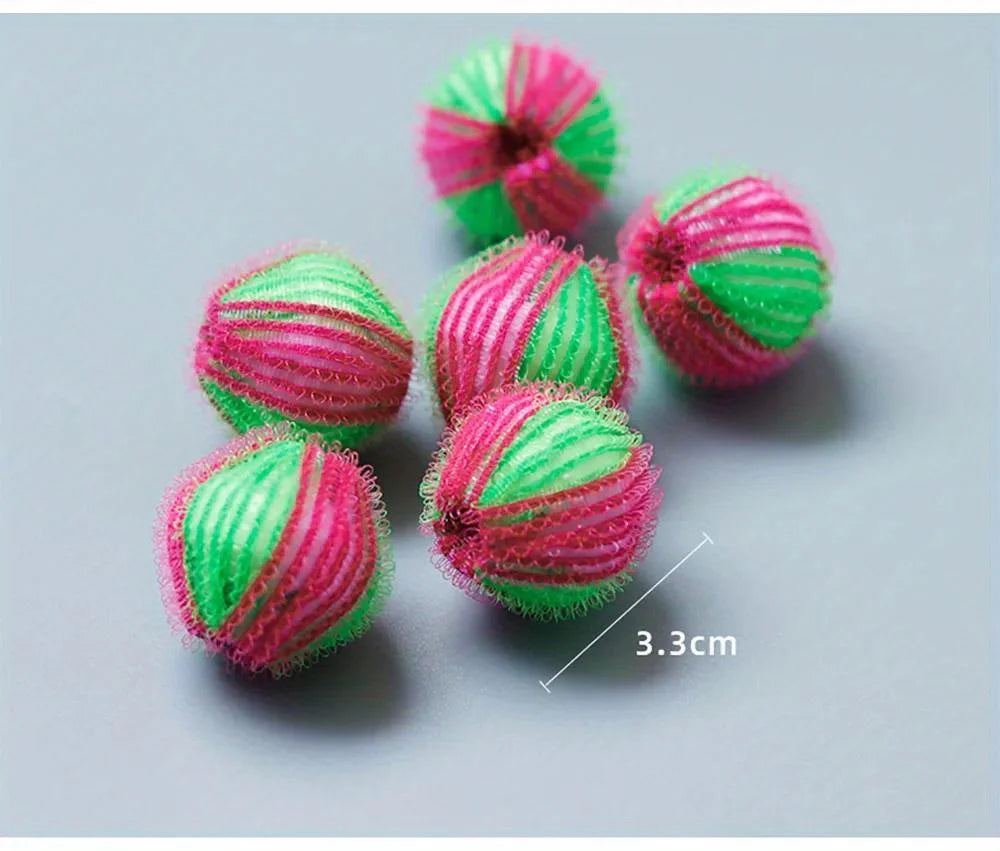 6PCS Pet Hair Remover for Laundry Lint Remover Washing Balls Reusable Dryer Nylon Balls Dogs Cats Hair Lint Remover for Laundry