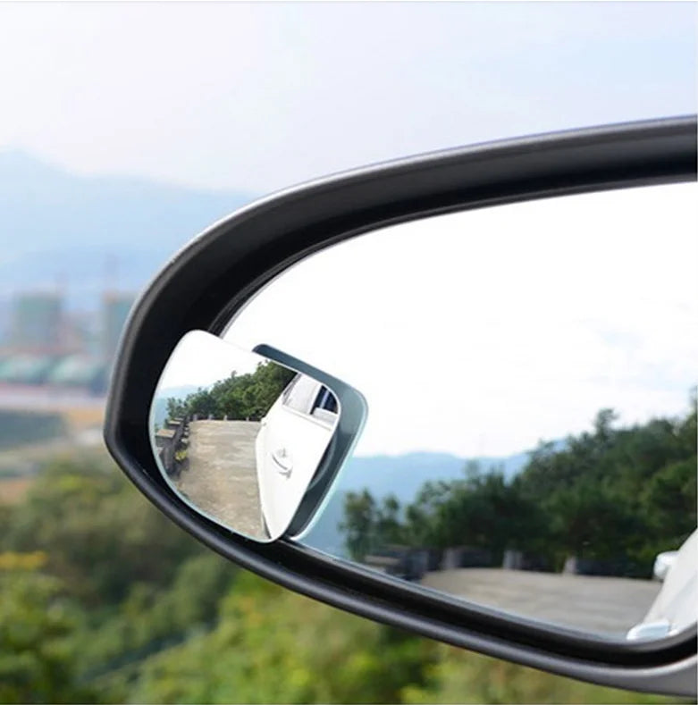 Car Blind Spot Mirror Frameless Auxiliary Rearview Mirror Auto Motorcycle Universal Wide Angle Adjustable Small Mirrors 2pcs