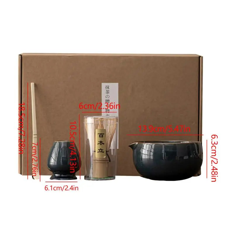 Matcha Whisk Holder 4 Piece Japanese Matcha Powder Kit Matcha Bowl Set Matcha Accessories For Beginners Home Enjoy Alone Or