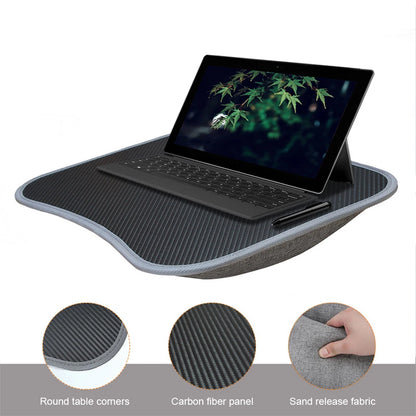 Laptop Lap Desk with Pillow Cushion Portable Laptop Desk Multifunctional Writing Padded Tray Laptop Desk for 13-15Inch Laptops