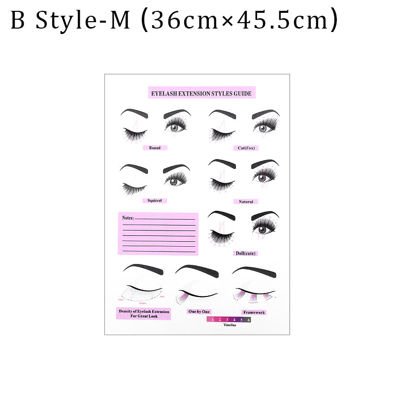 Lash Extensions Guide Poster Prints Makeup Wall Art Picture Decor Eyelash Business Form Art Canvas Beauty Salon Room Decoration