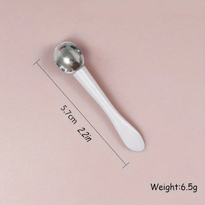 Stainless Steel Eye Cream Applicator with Roller Ball, Dual-Ended Massage & Application Tool, Facial Face Skin Care Tool