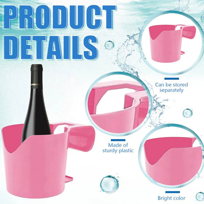 Pool Cup Holder No Punching Pool Storage Rack Reusable Swimming Pool Side Storage Shelf Pool Accessories