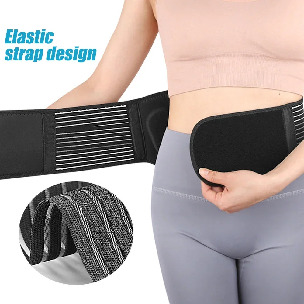 Breathable Back Brace for Lower Back Pain - Lumbar Support Belt w/ Pad for Men & Women - Sports & Work Support"
