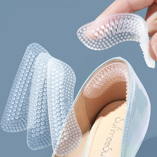 1 Pair Silicone Heel Stickers Heels Grips for Women Men Anti Slip Heel Cushions Non-Slip Inserts Pads Foot Heel Care Protector