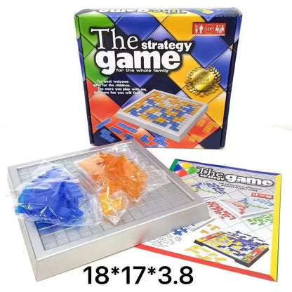 Educational Strategy Board Game for Kids Colored Squares Intellectual Puzzle Family Indoor Fun 2-4 Players Engaging Party Game