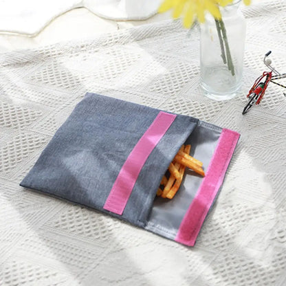 Sandwich Snack Bag Reusable Washable Waterproof Portable Lunch Bread Bag Multifunctional Fruit Food Storage Pouch Container New