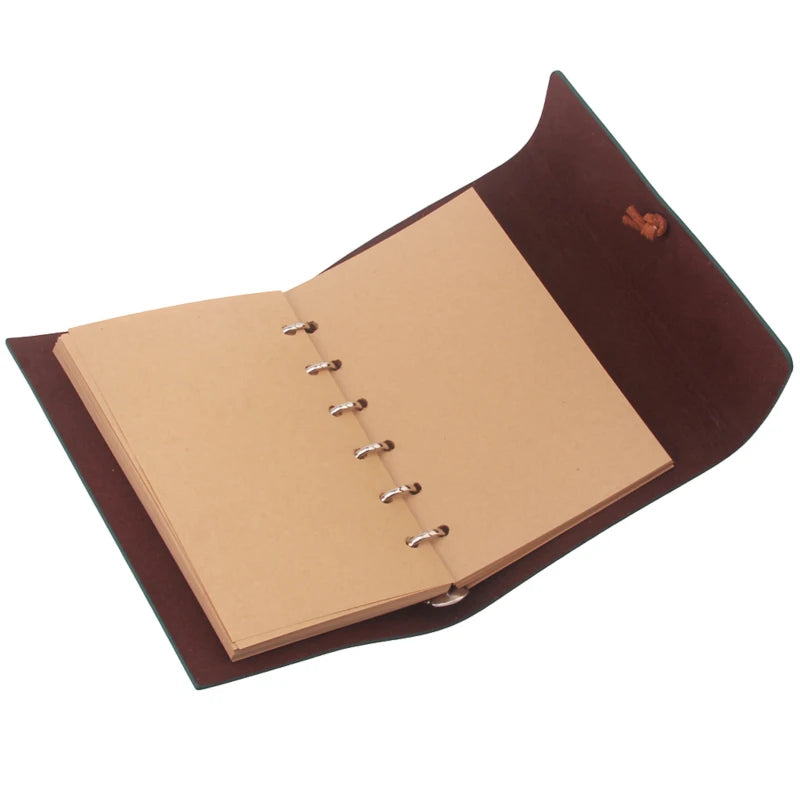 1PC Retro Leaf Notebook School Office Stationery Diary Notepad Literature PU Leather Note Book Traveler Journal Planners Gifts