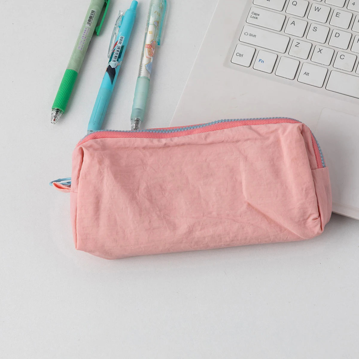Pencil Case Pouch Bag School Supplies for Girls, Cute Pen Case, Simple Large Big Capacity Zipper Stationery Bag