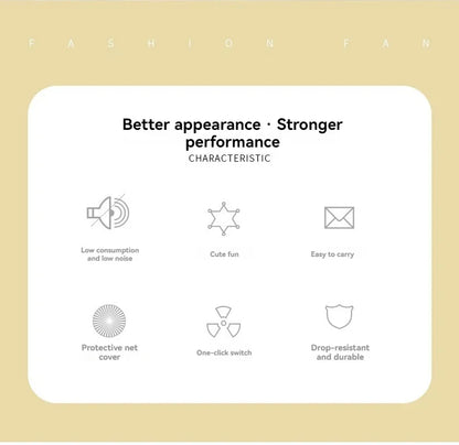 2025 New Handheld Charging Fan Cartoon Cute Small Student Charging Small Fan Portable Mini USB Fan Mini Pocket fans