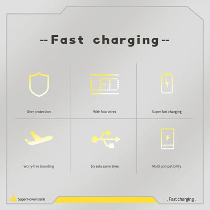 Transparent mobile power bank with 3 18650 battery packs, no welding power bank kit, DIY mobile power bank with night light
