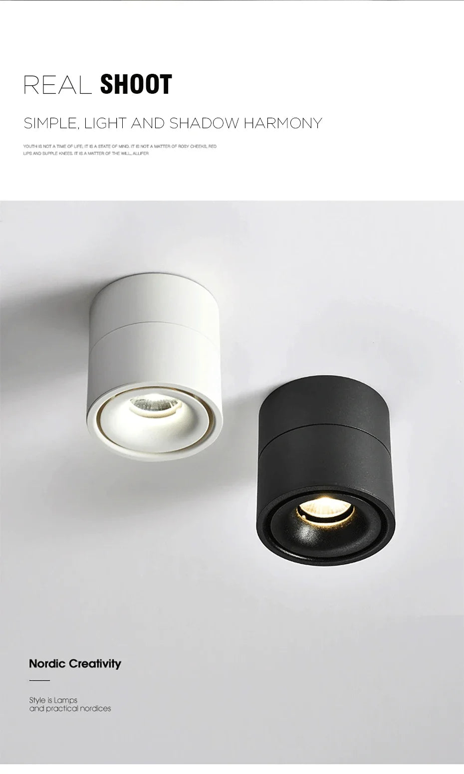 Led Spotlights Foldable Downlight Wall Spot Led Lamp Focos Ceiling Lamp Surface Mounted Indoor Lighting for Living Room Kitchen