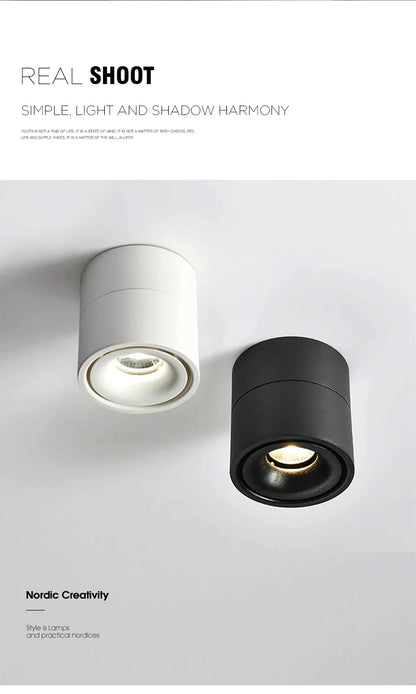 Led Spotlights Foldable Downlight Wall Spot Led Lamp Focos Ceiling Lamp Surface Mounted Indoor Lighting for Living Room Kitchen