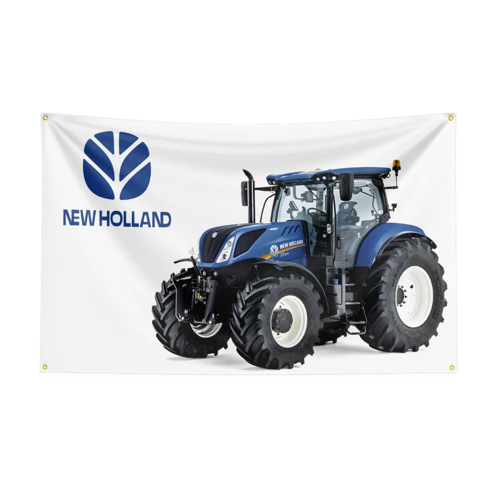 90x150CM TRACTORS New Hollands Agriculture Flag Polyester Printed Excavator Banner For Decor