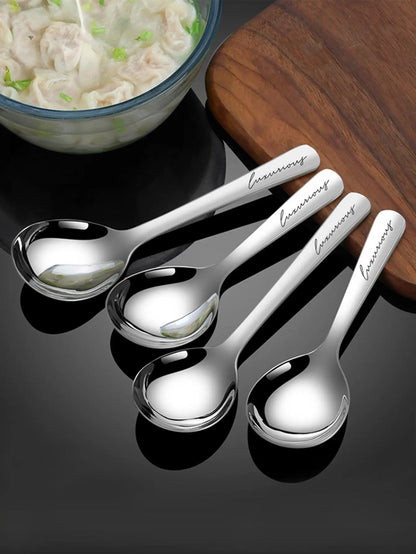 WORTHBUY 304 Stainless Steel Thickening Spoon Creative Long Handle Spoon Pot Spoon Soup Ladle Home Kitchen Essential Tools