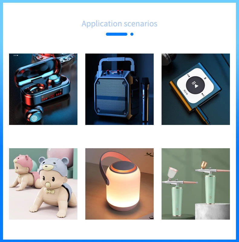 902030 Lithium polymer battery 3.7V 500mAh rechargeable battery for Consumer electronics LED lights bluetooth speakers