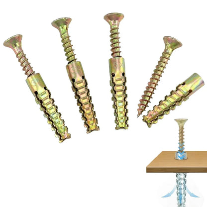 Heavy Duty Steel Wall Anchor with Screws Kit Metal Tube Expansion Self Tapping Screw Drywall Drilling Plug Fastener Bolt Anchors