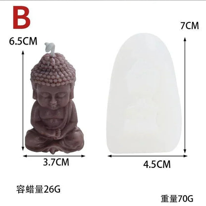 Buddha Silicone Candle Mold Church Buddha Incense Candle Plaster Decoration Mold Diy Church Candle Production Supplies