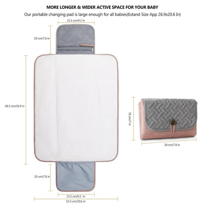 Portable Multifunction Foldable Waterproof Changing Pad Newborn Baby Diaper Changing Mat Changing Pads
