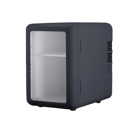 Grey Color Transparent Door Counter Drinks Cooler Freezer Table Top Small Mute Fridge Free Standing 4L Mini Fridge for Room