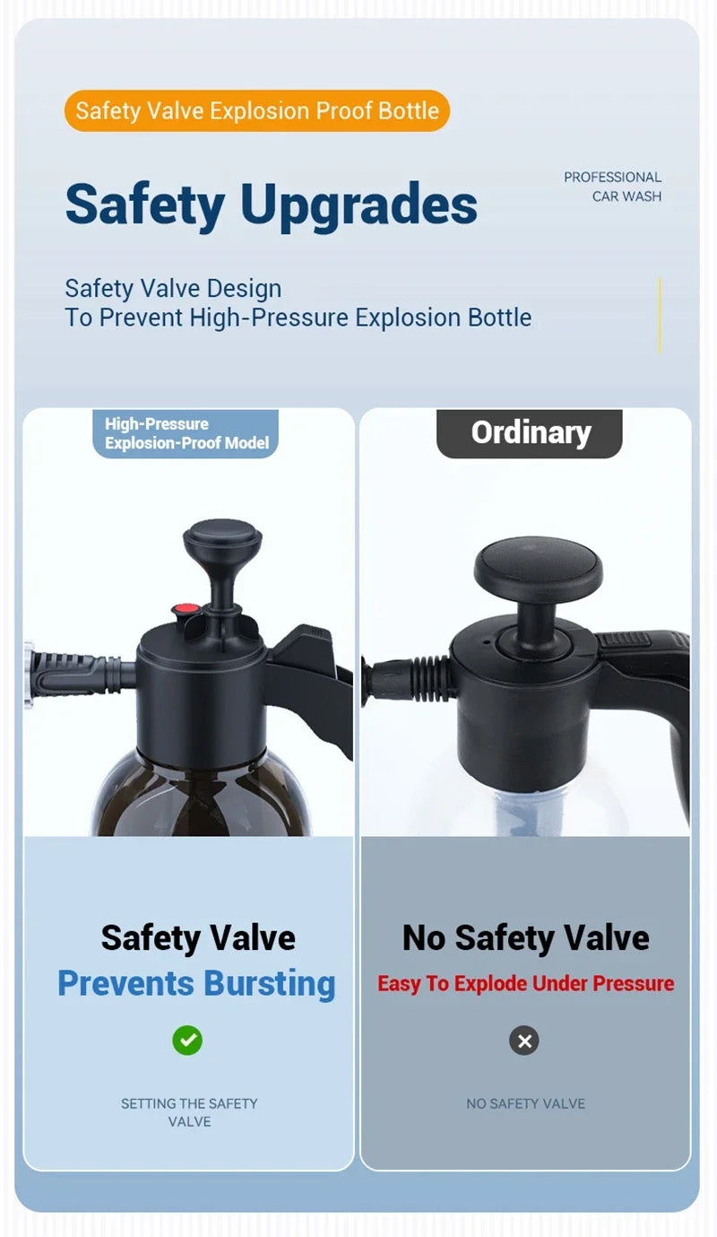 Car wash watering can Pet bath foam watering can for household car 2L spray watering can watering sprayer hand press sprayer