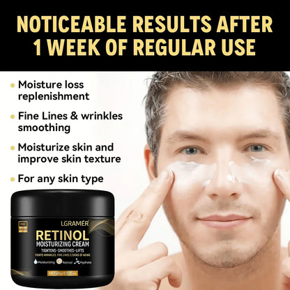 Retinol Face Men's Moisturizer Moisturizing Retinol Cream Anti-Wrinkle Aging Moisturizing Shrink Pores Whitening Smooth Retinol