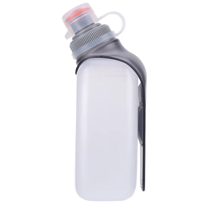 250ml Squeeze Water Bottle with Clip & Dustproof Lid Hydration Waist Bottle Leakproof Running Belt Bottle for Running Cycling