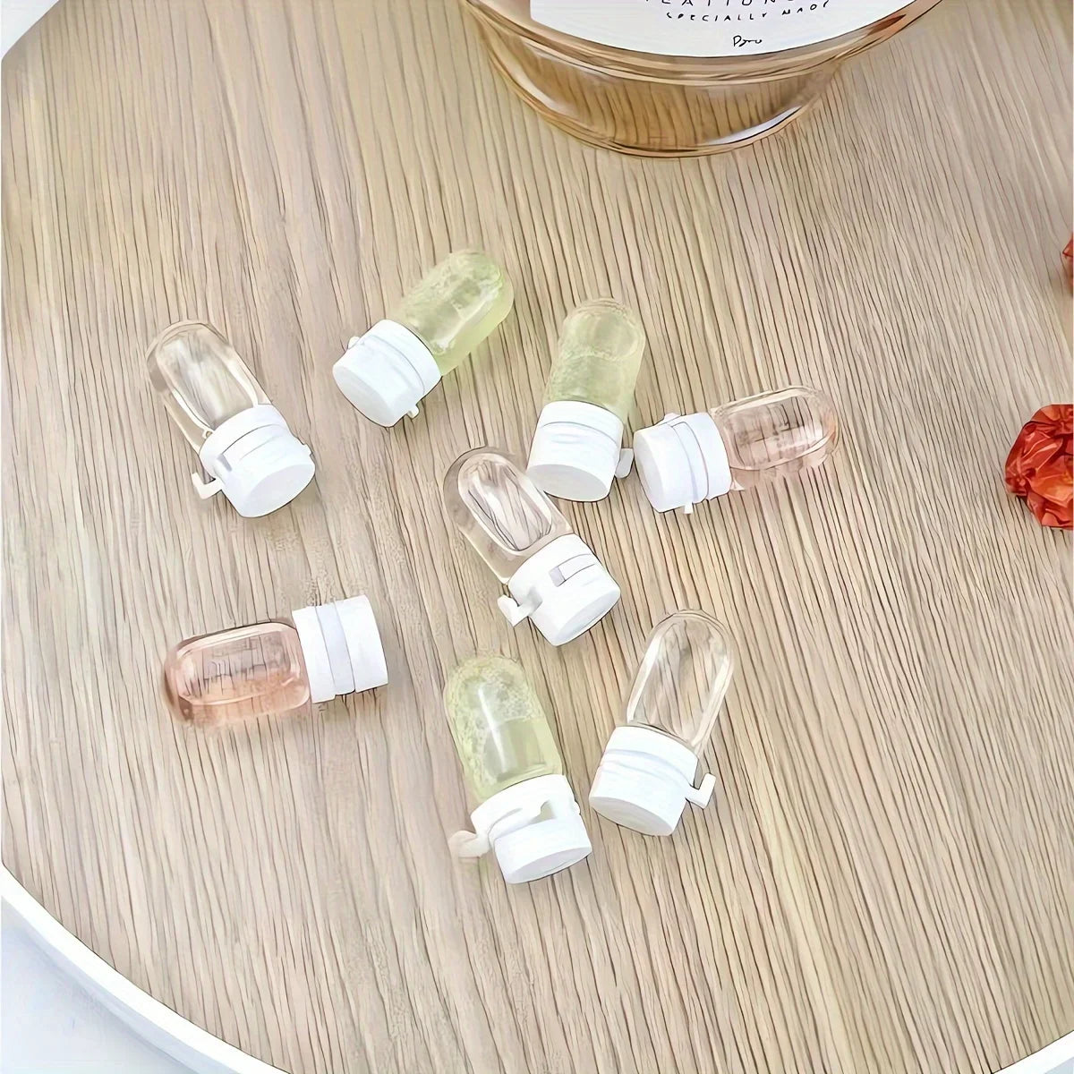 10pcs Clear Leak-Proof Travel Bottle for Makeup Remover & Lotion, Portable Dispenser with Flip-Top Essence Bottled Separately