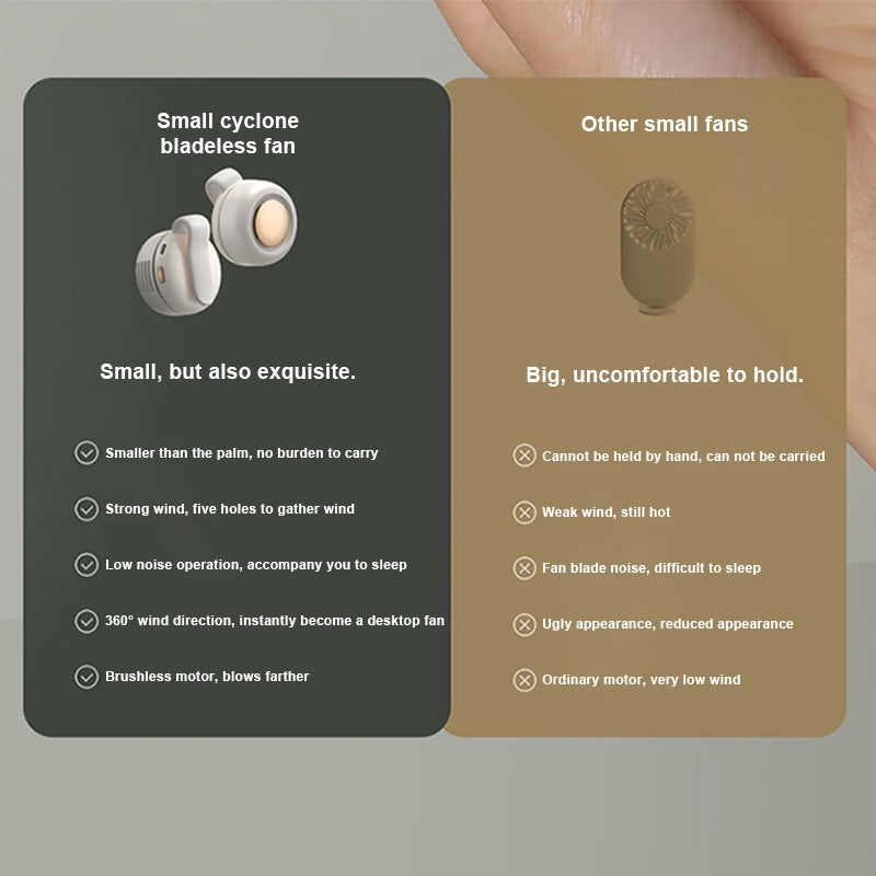 Usb Rechargeable Handheld Fan Portable Electric Fan Adjustable Wind Direction Clipped Onto Clothes Fan Summer Electric Fan