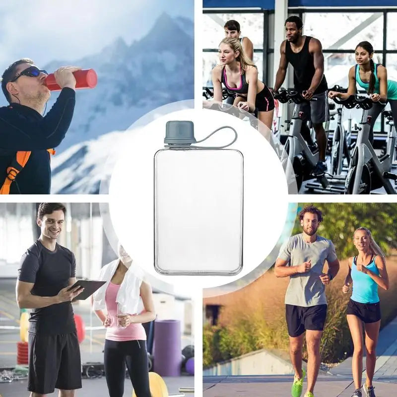 Pocket Water Bottle 500ml Flat Drink Cup Water Bottle Summer Water Flask Sports Water Bottle Summer Water Flask For Hiking ﻿