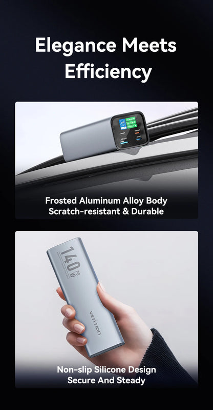 Vention Power Bank 140W 27000mAh Portable PD External Battery PowerBank 100W for Macbook Pro iPad iPhone Laptop Notebook Xiaomi