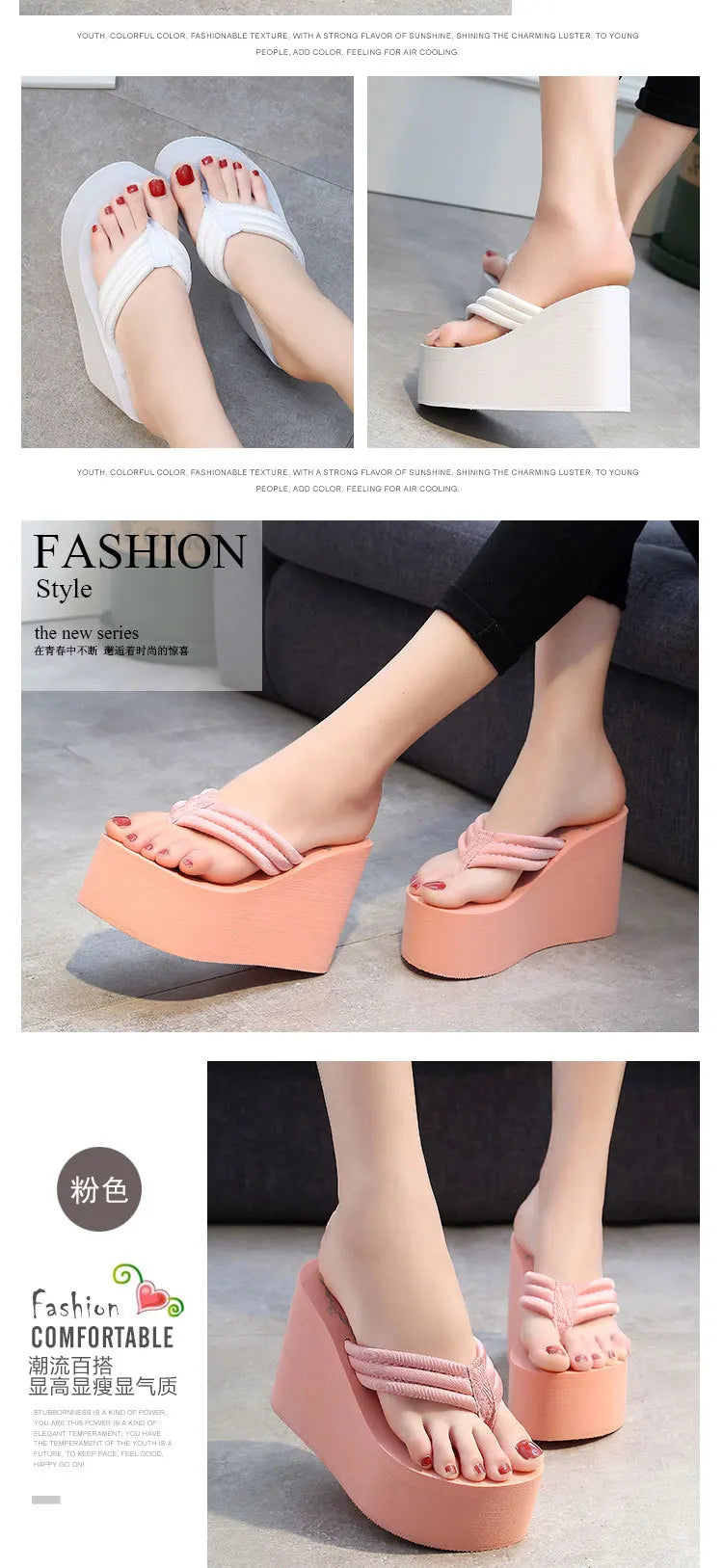 2025 flip flops for women, thick bottom, anti slip, wear-resistant, fashionable, versatile, women's outdoor cool slippers