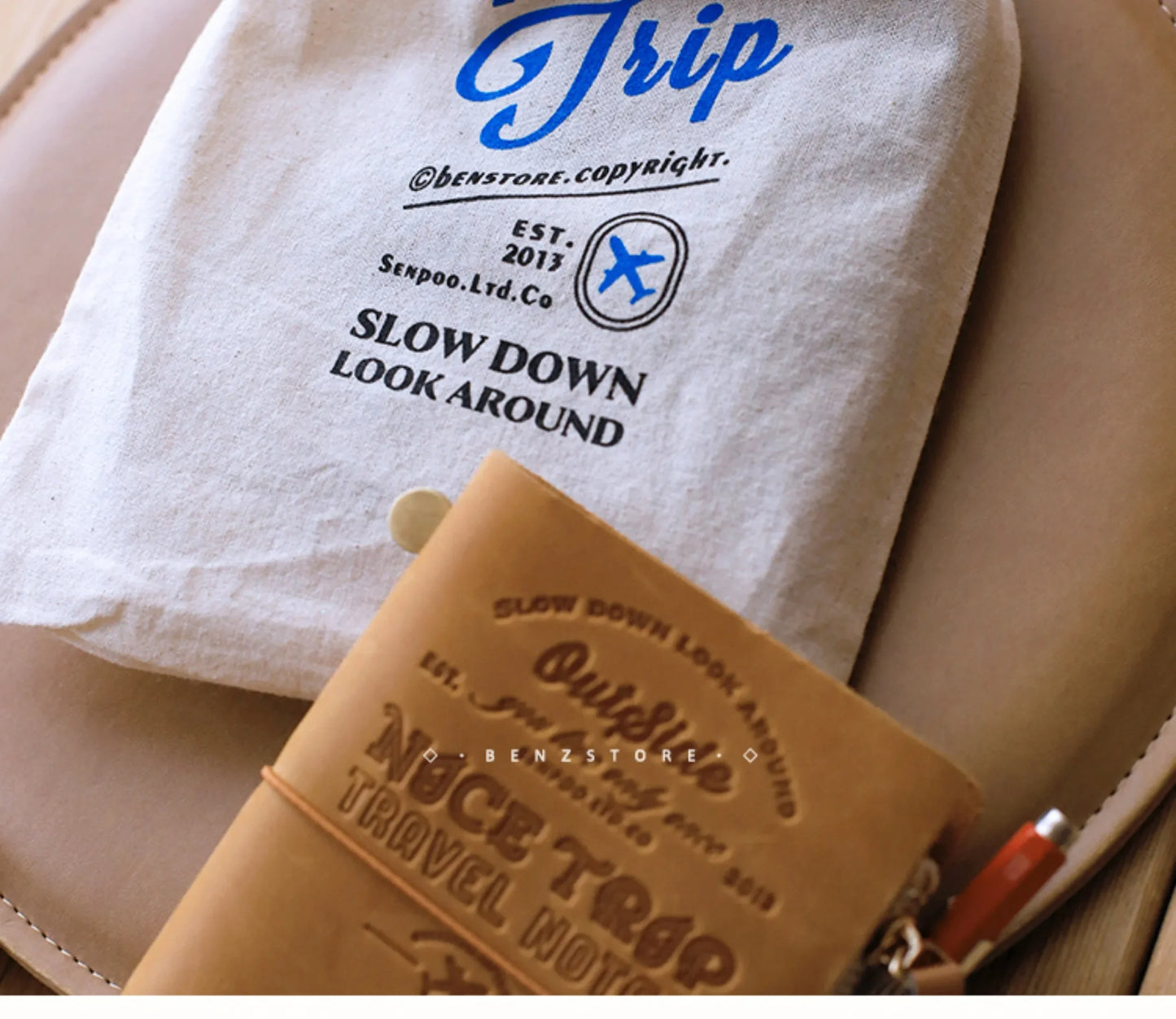 Fromthenon A6 A7 Loose Leaf Notebook Storage Bags Traveler Notebook Journal Storage Bag Planner Drawstring Stationery Supplies