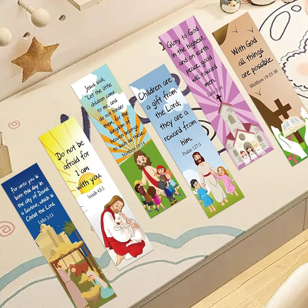 30PCS Church Bookmarks Inspirational Book Markers Religious Bookmarks Reading Scripture for Church Souvenirs Stationery Gifts