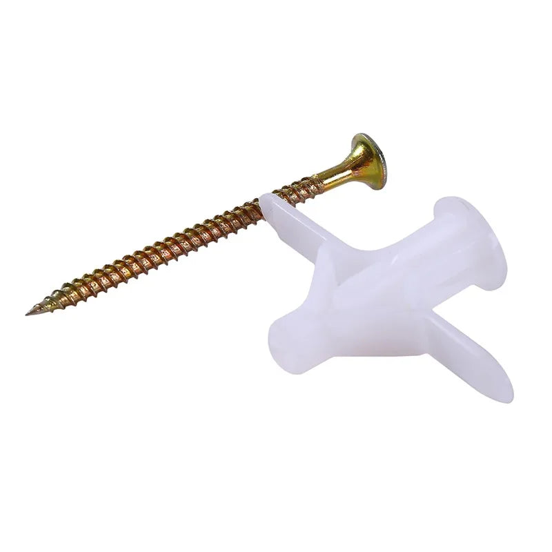 50/100Pcs Expansion Drywall Anchor Kit With Screws Self Drilling Wall Home Pierced Special For Nylon Plastic Gypsum Board 앙카
