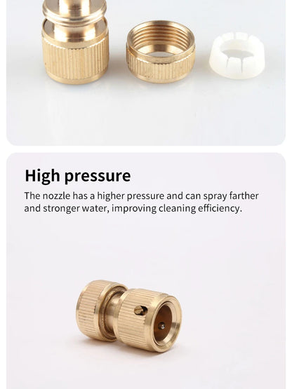 All-copper water gun connector 4-way water connector water pipe connector high-pressure water gun connector