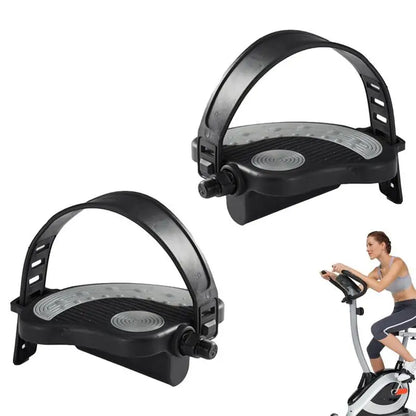 Exercise Bike Pedals 9/16 Universal Bike Pedal With Straps Universal Stationary Recumbent Bike Pedals 9/16 & 1/2 For Indoor