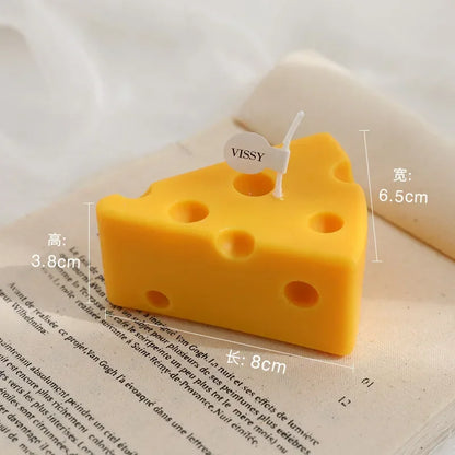 Cheese Shaped Scented Candles Yellow Cake Aromatherapy Candle Relaxing Birthday Gift Home Decoration Bedroom Ornament