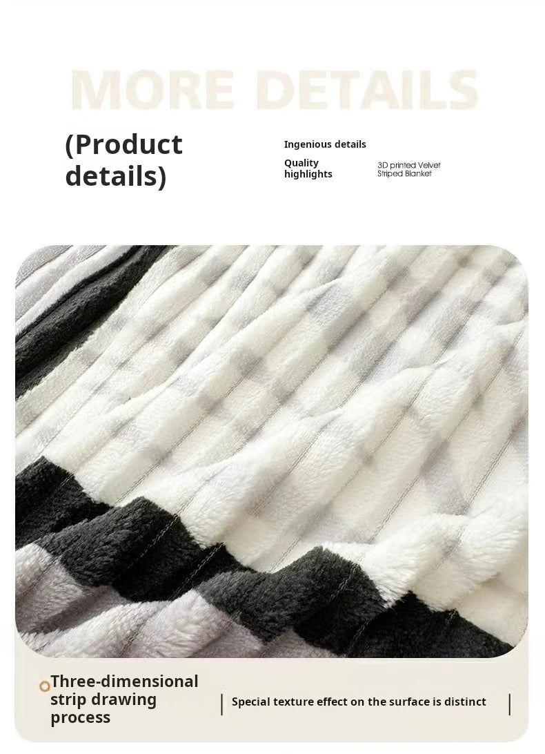 Lightweight Luxurious Warm Sleeping Plaid Milk Down Thin Blanket Multi Color Spring Summer Suitable For Sofas Bedrooms Blankets