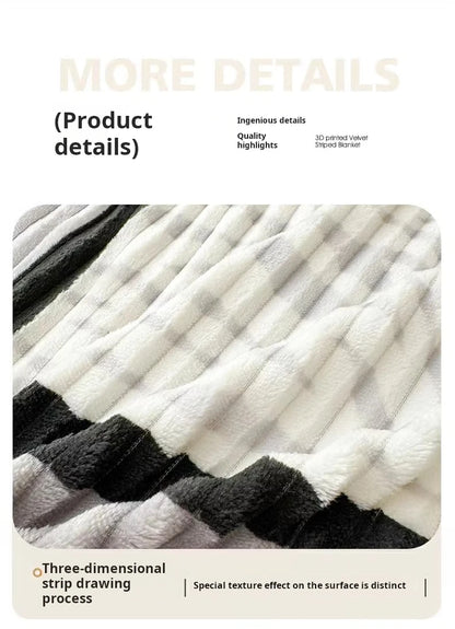 Lightweight Luxurious Warm Sleeping Plaid Milk Down Thin Blanket Multi Color Spring Summer Suitable For Sofas Bedrooms Blankets