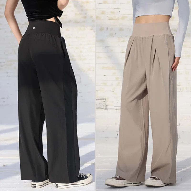 Yoga Pants Outdoor Loose Athletic Casual Pants Running Fitness Wide Leg Pants