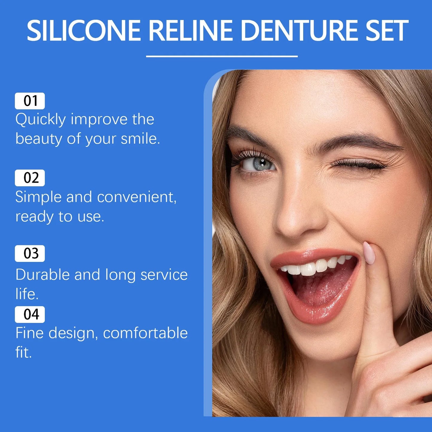 New False Teeth Silicone Upper & Lower Veneers Perfect Laugh Veneers Dentures Paste Fake Teeth Braces Comfortable Teeth