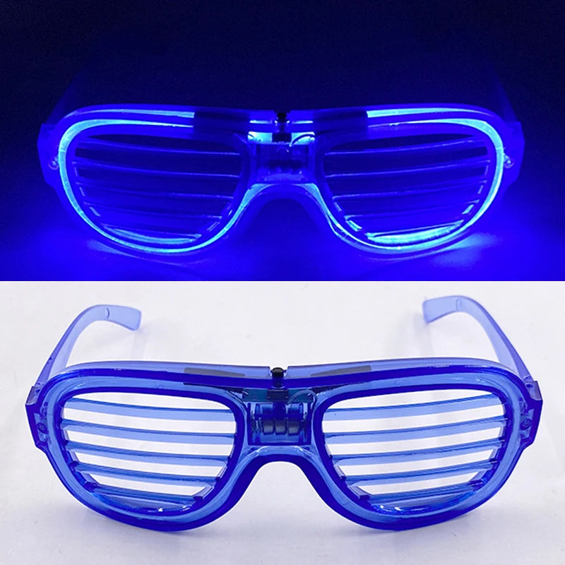Light Up LED Glasses 5 Colors Heart Shape Glow Glasses Glow in The Dark Party Supplies Neon Party Favors for Kids Adults