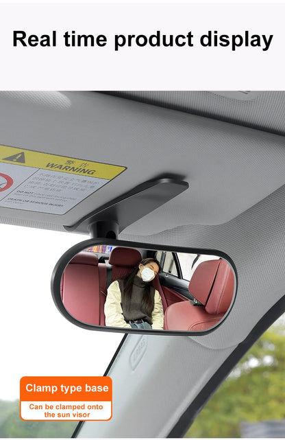 Sticky Baby Mirror For Car Auxiliary Mirror 360 Adjustable Baby Rear View Mirror Adhesive Mount Wide Angle Shatterproof Backseat