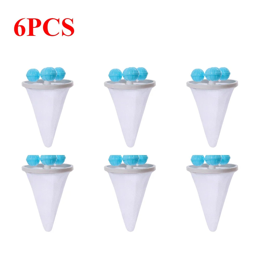 1-10pcs Washing Machine Filter Net Floating Lint Filter Mesh Bag Reusable Pet Hair Catcher Remover Laundry Cleaning Tool